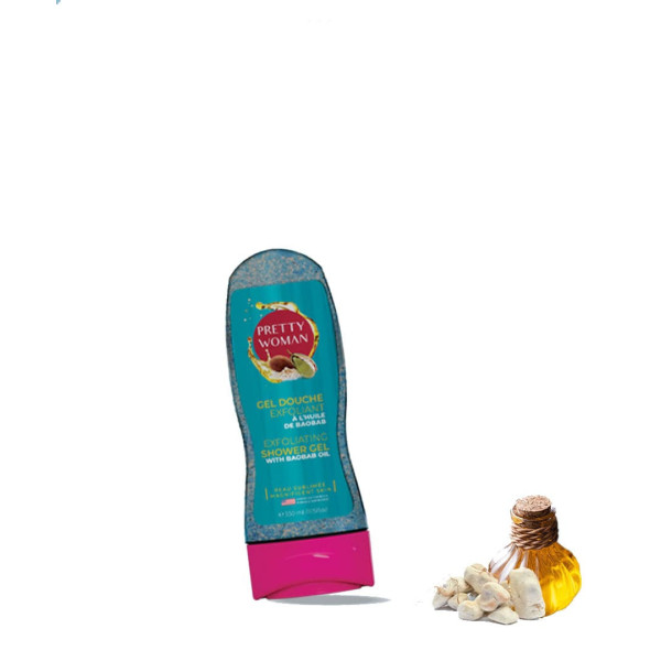 GEL DOUCHE EXFOLIANT PRETTY WOMAN A L'HUILE DE BAOBAB